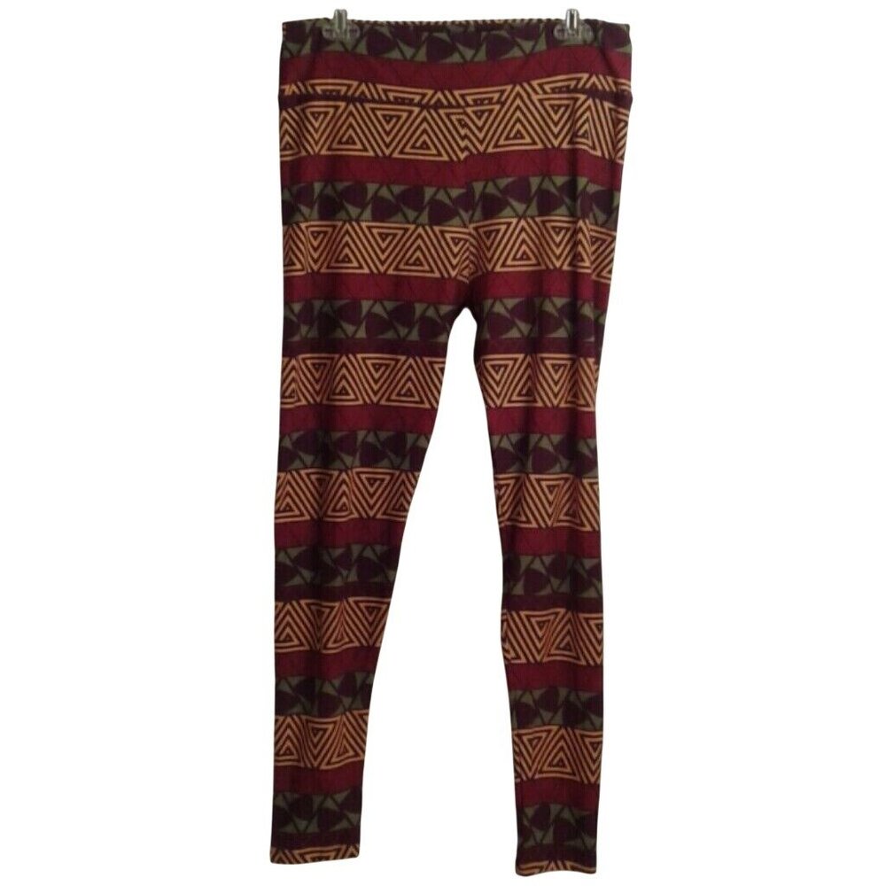 LuLaRoe TC 12 18 XL Tall Curvy Leggings Geometric Tribal Print Stretch
